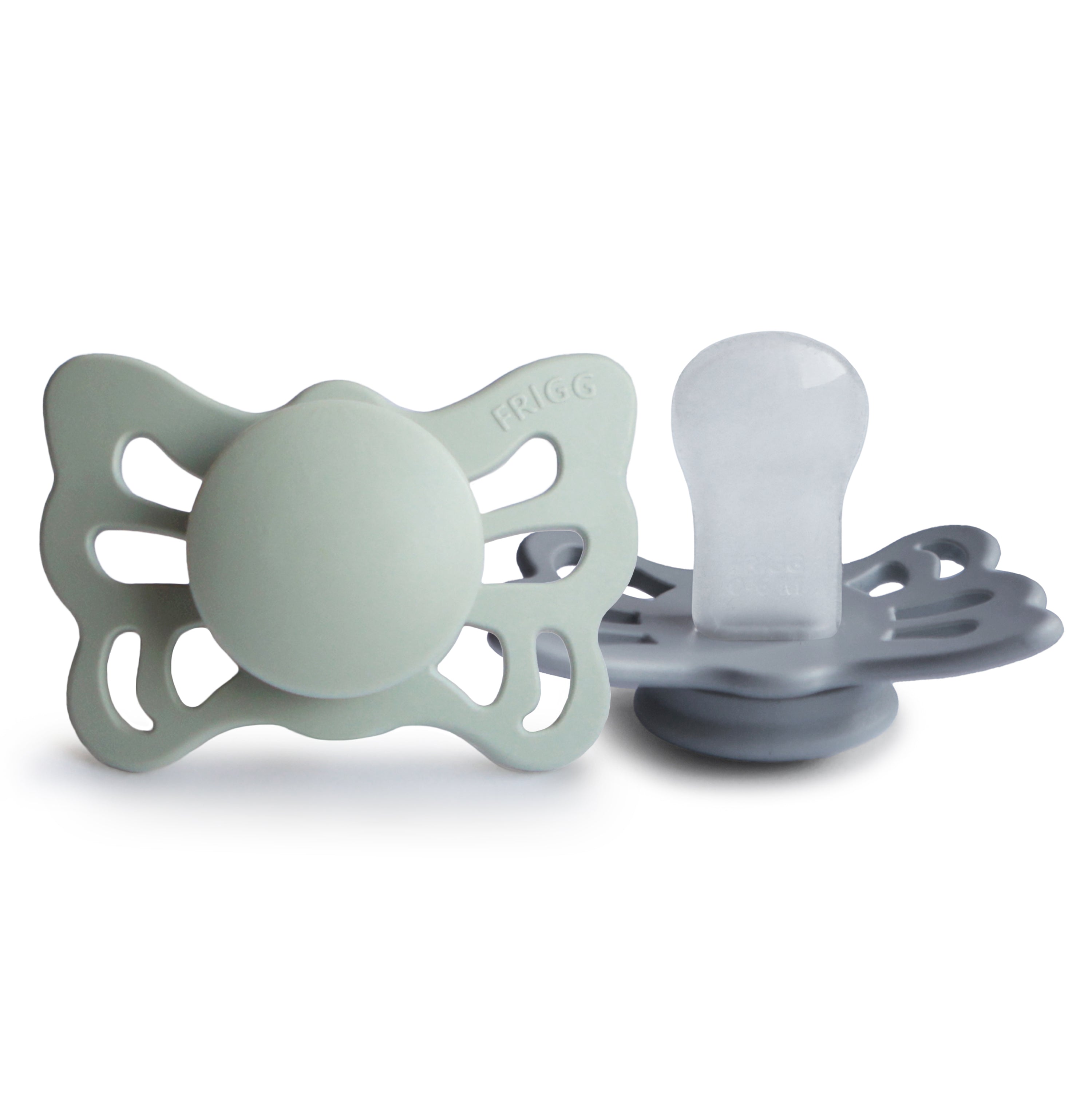 Image of FRIGG Butterfly Anatomical Silicone Pacifier 2-Pack (0-6 Months)